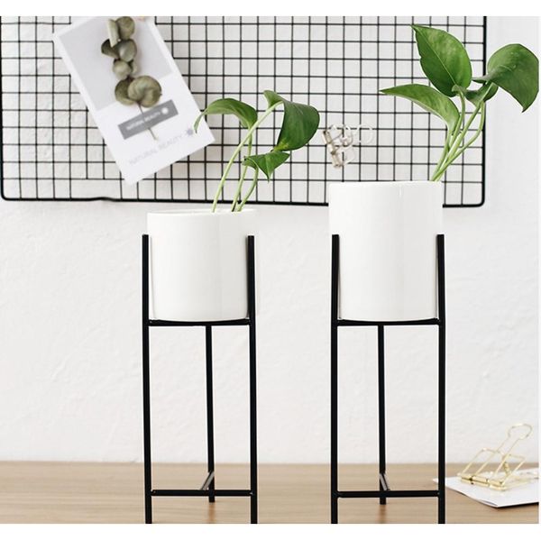 

ins pot flower vase minimalist ceramic water pot green planter set metal candle holde jllwzp lucky2005