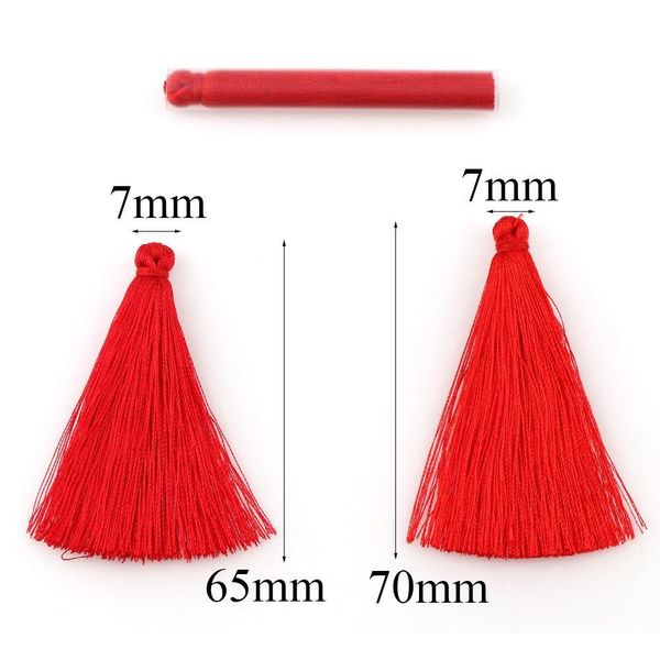 

10pcs handmade 65mm long thick big tassels 100 rayon silk tassel for diy accessories jewelry findings earring accessories h qylccb