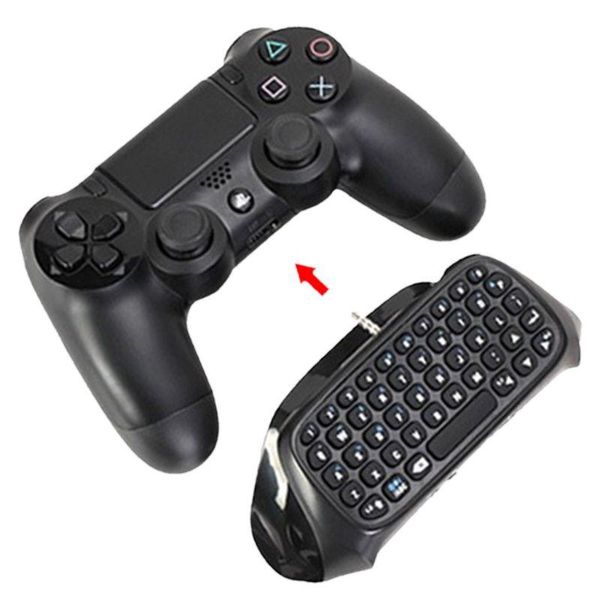 

mini wireless bluetooth gaming keyboard portable chat keypad for ps4 controller