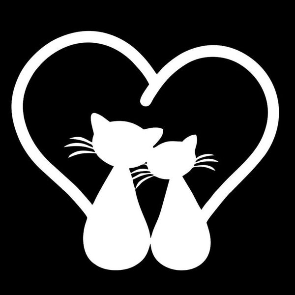 

cute cat couple applique applique personality waterproof applique , 14cm *12cm
