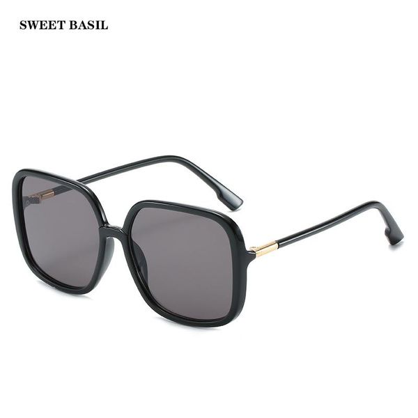

sunglasses sweet basil oversized square women double color lens sun glasses female black pink white vintage gradient, White;black