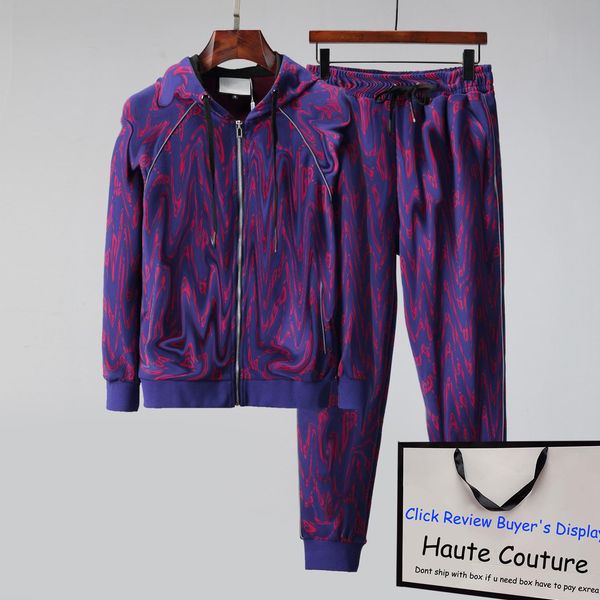 

fashion tracksutis for mens 2020 new arrival letter printed jacket + pants two pieces mens casual clothing sets, Gray