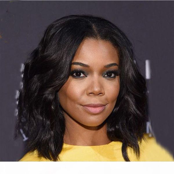 

human hair wavy bob wig lace front glueless body wave full lace wigs with baby hair short full lace short bob wavy wig, Black;brown