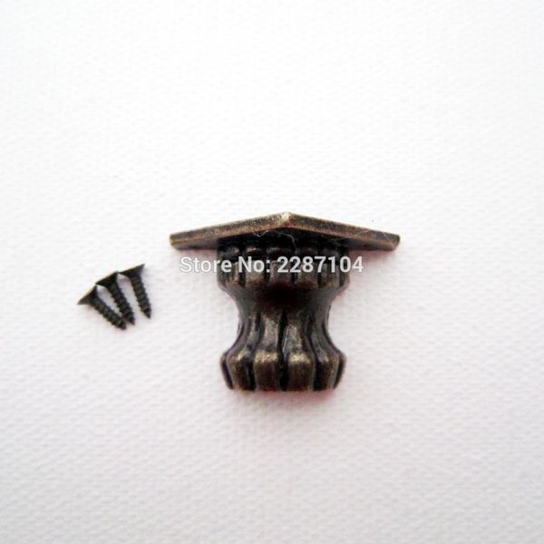 

4pcs decorative brass vintage angel face cheetah jewelry chest box wood furniture feet leg corner protector screw bbyxpp