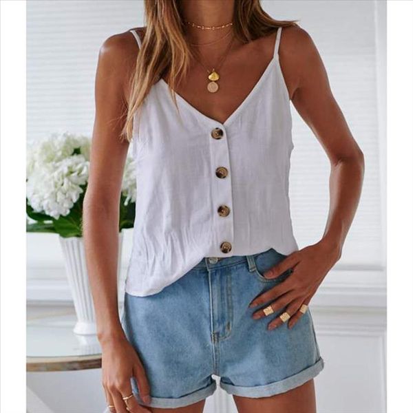 

new womens summer vest shirt blouse casual blouse shirts sleeveless women ladies brief blouses bluzki damskie ad, White