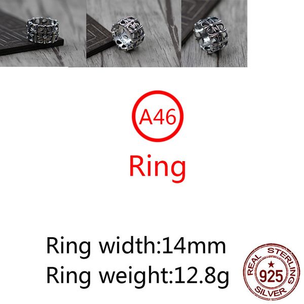 

s925 pure silver men's ring individuality restoring ancient ways punk style cross tombstone popular classic ring gift your lover
