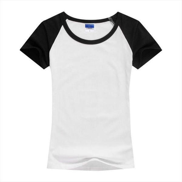 

summer ladies casual and comfortable cotton short sleeve t shirt 2017 slim round collar short sleeve tee, White