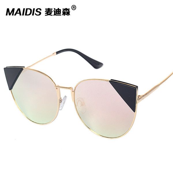 

cat's eye sunglasses women's fashion glasses man 9028, White;black