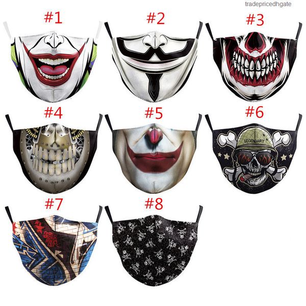 

print designer digital halloween masks men masquerade fashion party joker face slw7