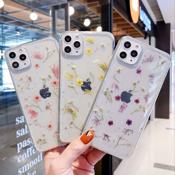 

sewqmobile phone girl with real lawn flower, transparent vip case, 6, 6s, 7, 8 plus, x, xr, xsmax, 12, mini, 11, 12 pro maxvtrvgt
