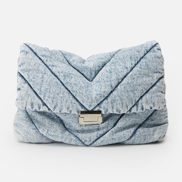 

denim women's bag quilting women's handbag solid fashion women shoulder bag metal chain lady totes flap lady bags for women 2020