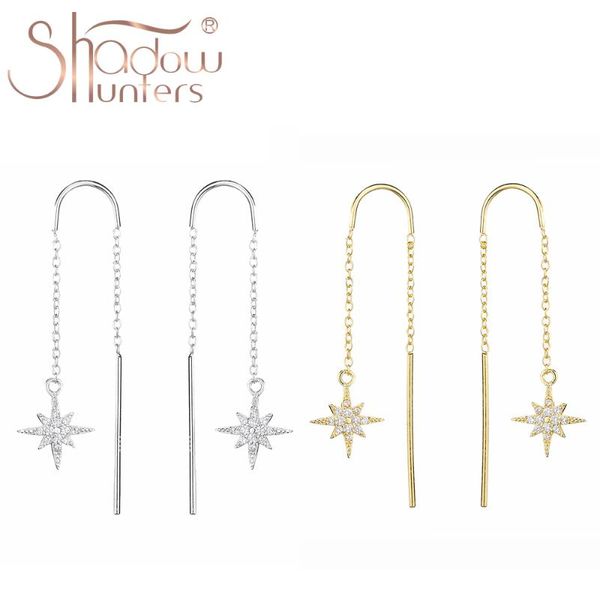 

shadowhunters 2020 popular 925 sterling silver snowflake crystal cz drop earrings women jewelry christmas gift charming earrings