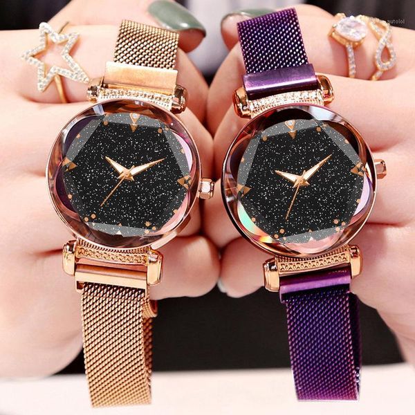 

fashionable female magnet watches lxuury ladies quartz wristwatch casual women watches1, Slivery;brown