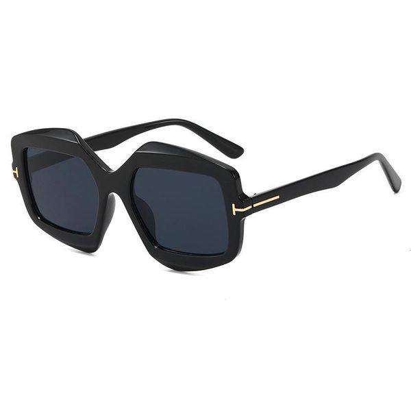 

New Fashion Brand Oversized Six Sides Sunglasses Vintage Sun Glasses Shades For Women's Rays Luxury Wholesale Designer Dlack, White;black