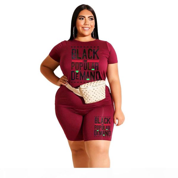 

womens designer plus size pants letter short sleeve knee length pants womens 2pcs sets fashion summer vestidoes 4xl