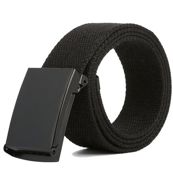 

men belt new fashion army tactical waist belt jeans male casual luxury canvas webbing waistband ceinture femme 17 colors, Black;brown