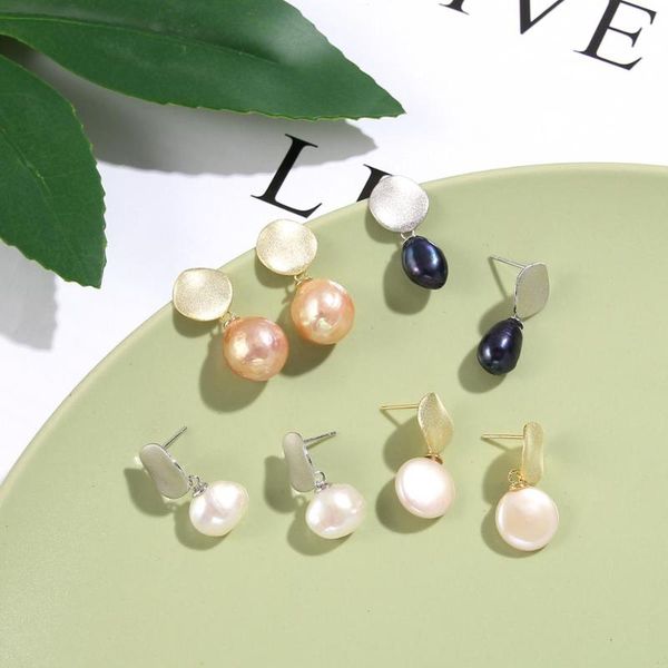 

серьги стерлингового серебра 925 жемчуга для женщин пресноводные жемчужины падение вечерняя вечеринка девушка подарок изысканные украшения, Silver