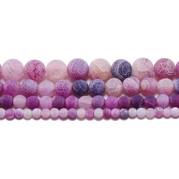 

1strand lot 4 6 8 10 12 mm weathering stone round spacer bead frost crab agates beads for jewelry making diy necklaces h bbyxue