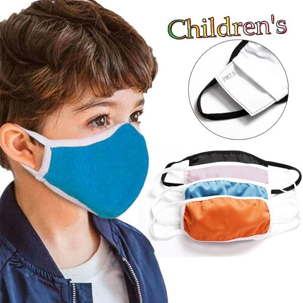 

factory children's solid color face mask be washed with dustproof cotton breathable children can put filter masks xd2369 plqgz