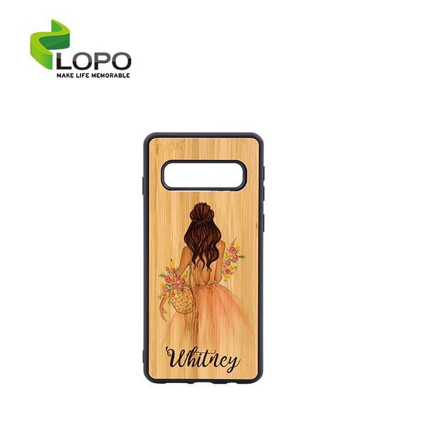 

arrival sublimation tpu blanks 2d mobile phone case with bamboo insert for samsung s10