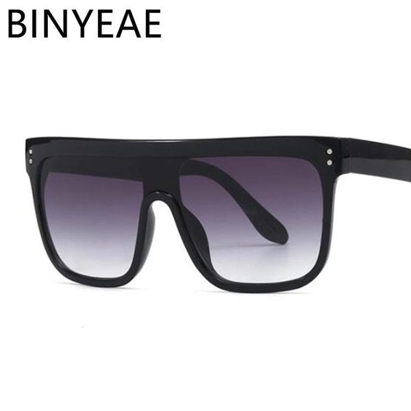 

2020 new oversize square sunglasses women plastic frame one pieces lens black flat sun glasses luxury big shades uv400, White;black