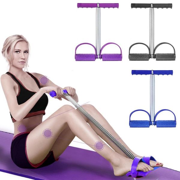 

1pcs resistance bands crossfit elastic spring pull rope fitness abdominal sit up foot pedal exerciser gym workout trainning tool