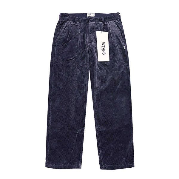 

men's pants daily high-end cotton corduroy casual washed three-dimensional velvet loose tapered cityboy tooling pants, Black