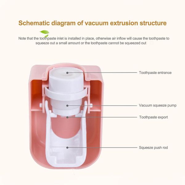 

1pc matic toothpaste dispenser bathroom toothbrush toothpaste squeezers wall mount type bathroom accessories set 4 colors bbymwf