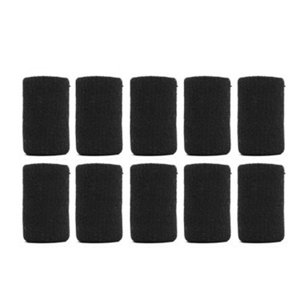 

10pcs/pack basketball volleyball sports professional finger protective fingerstall nylon safety elastic finger caps newest, Black;red