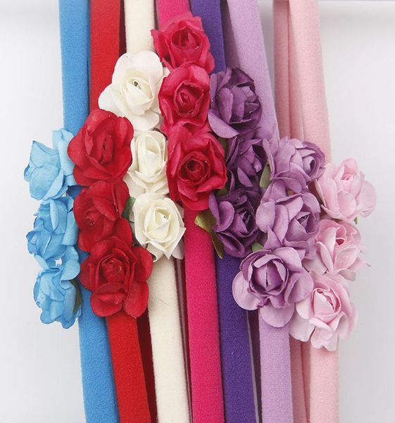 

cute 1pcs baby kids rose flower nylon headband children p props newborn toddler infant headwear hair accessories wmtdsy, Slivery;white