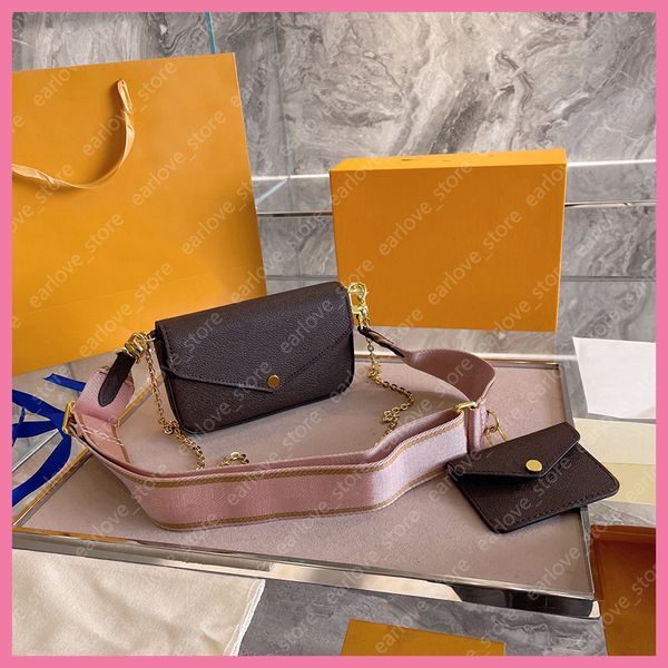 

2 pieces mens womens luxurys designers bags card handbags purses mens womens crossbody bags shoulder bags sacs à main 210148v