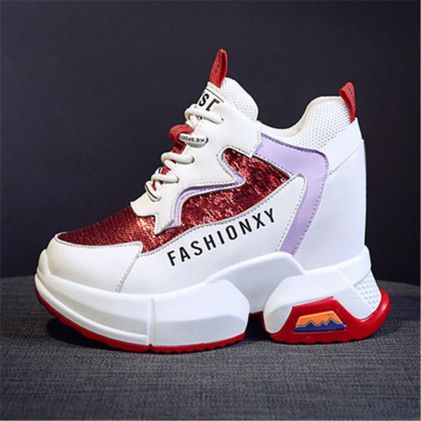 

2021 new women ten in heels high female resirable internal increase casual sole gross cunha formators mujer deportive shoes ep4a, Black