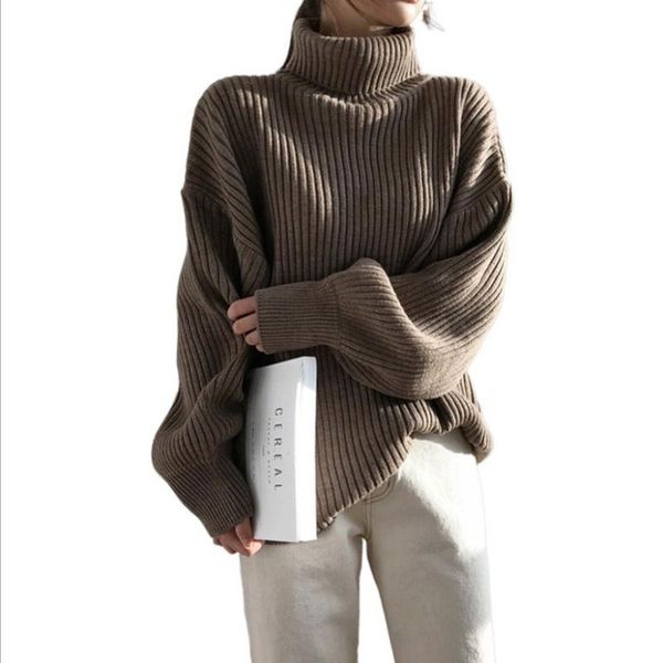 

women's sweaters autumn winter turtleneck warm long sleeve solid color female fashion jumper basic soft knitted, White;black