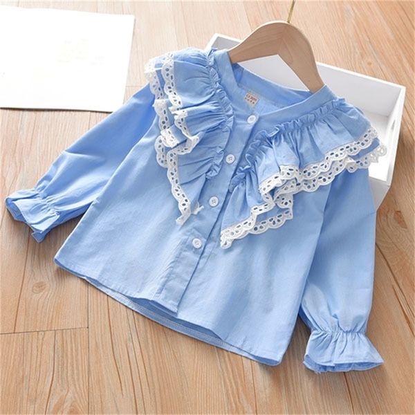 

children's long sleeve shirts girl princess fashion shirt y200704, White;black