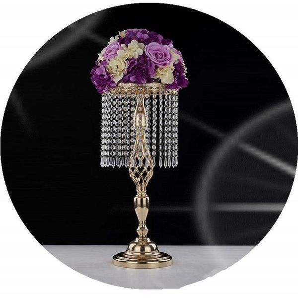 

sparkling acrylic crystal wedding flower ball holder 70cm table centerpiece vase stand metal candlestick wedding decoration