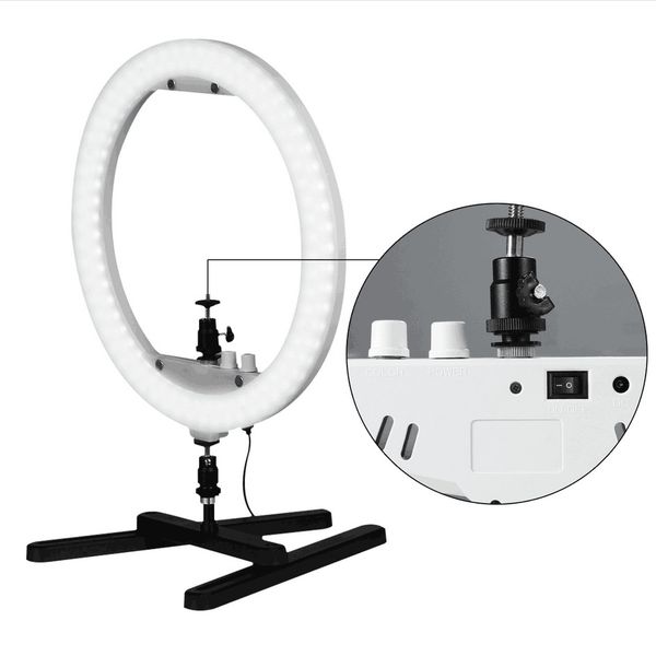 

adjustable large size led with mobile phone holder and ce certification, used for make up self timer ring lamp