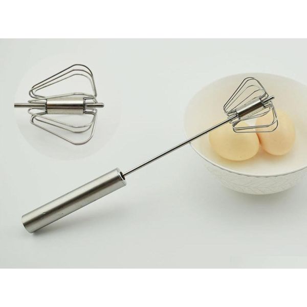 

rotating egg whisk milk frothier egg yolk white mixer blender stainless steel tool for health drinks smoothi jllqvt powerstore2012