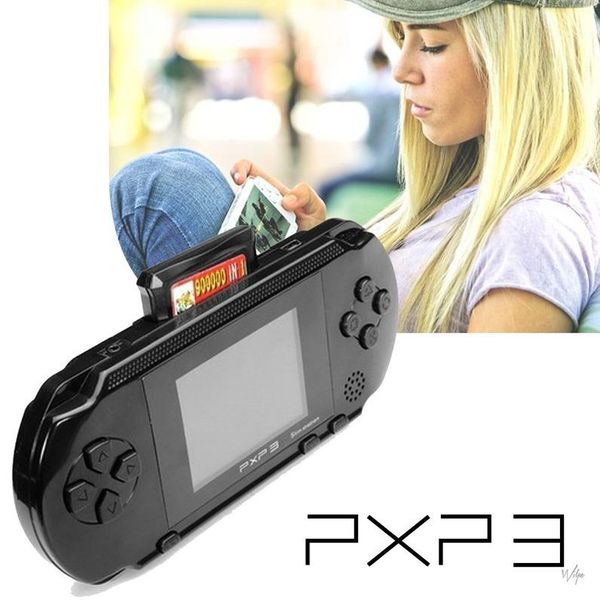 

new 3' portable 16bit retro pxp3 slim station video games player handheld game console 2pcs built-in 150