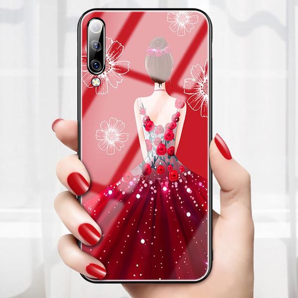

luxury cute flower butterfly girls glass phone case for xiaomi mi 9 8 se lite 9t f1 redmi note 8 7 6 wmtoxh yyysports