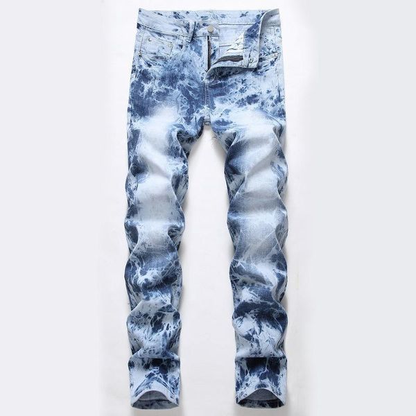 

1j jeans light elastic locomotive pants hole jeans trendy men's pants wholesale suppliers wholesale private label1, Blue