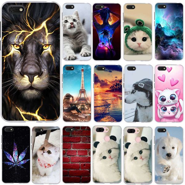 

sewqprinting huawei y5 prime silicone tpu soft 7a / 7s, shell phone honor play 7vtrvgt