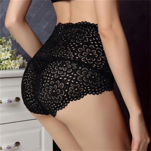 

high waist thongs women panties g strings lace briefs underwear slimming panty under lingerie knickers, Black;white