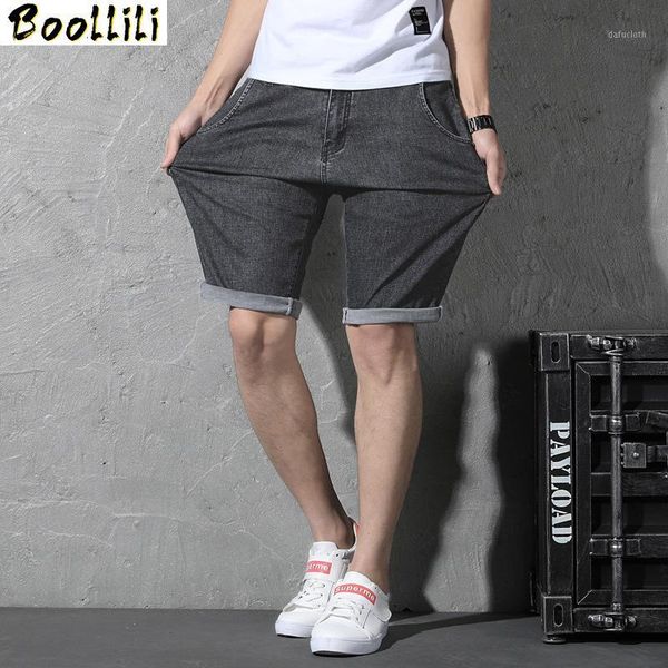 

2020 blue dark grey summer denim men short jeans designer casual distressed knee length trouers plus size 28-44 461