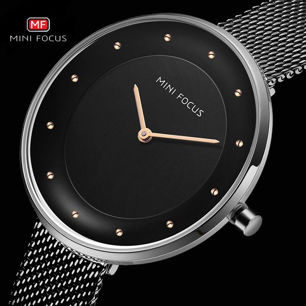 

mini focus sweet diamond quartz watches lady strainless steel mesh bracelet wristwatch woman dress vintage gfit montre femme new, Slivery;brown