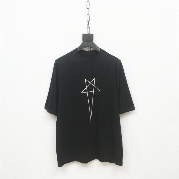 

pentacle printed women men t shirt high street oversized men short sleeve cotton t shirts tees1, White;black
