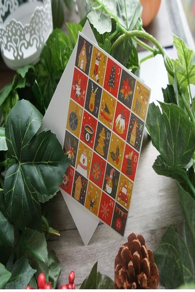 

50pcs mini christmas coming card calendar style scrapbooking party invitation cards 50pcs mini comfortable new arrival trendy bbybge