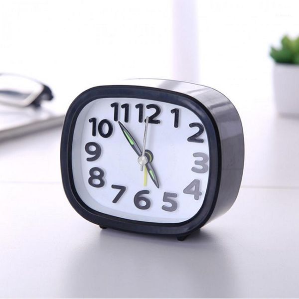 

battery operated living room concise portable deskround/square shape mini bedroom classic alarm clock1