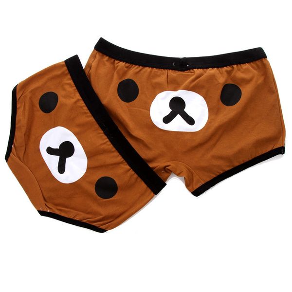 

couple underwear cotton low shorts men's boxer cartoon panties rise bear set for pair breathable lovers brand boxers qesao