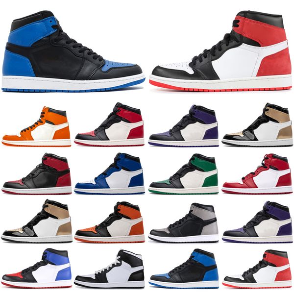 

2021 1 1s mens basketball shoes obsidian unc twist travis scotts turbo green chicago sport trainers sneakers size 36-47