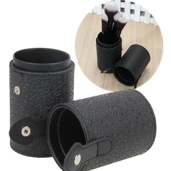 

portable pu leather cosmetic case storage makeup bags organizer brush tube holder cup brushes organizer make sqcovc